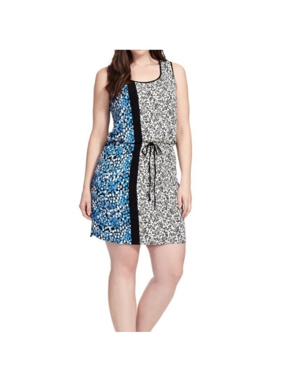 London times woman mixed media sleeveless summer dress Size 14 W